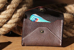 Leather Mens Card Wallet Black Small Card Wallet Card Holder for Men