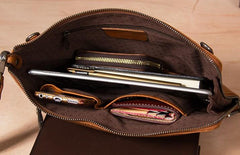 Leather Mens Clutch Wristlet Bag Black Shoulder Bag Zipper Clutch for Men